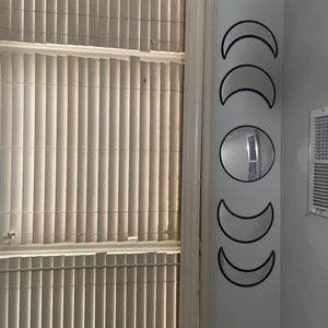 Moon cycle mirror wall decor